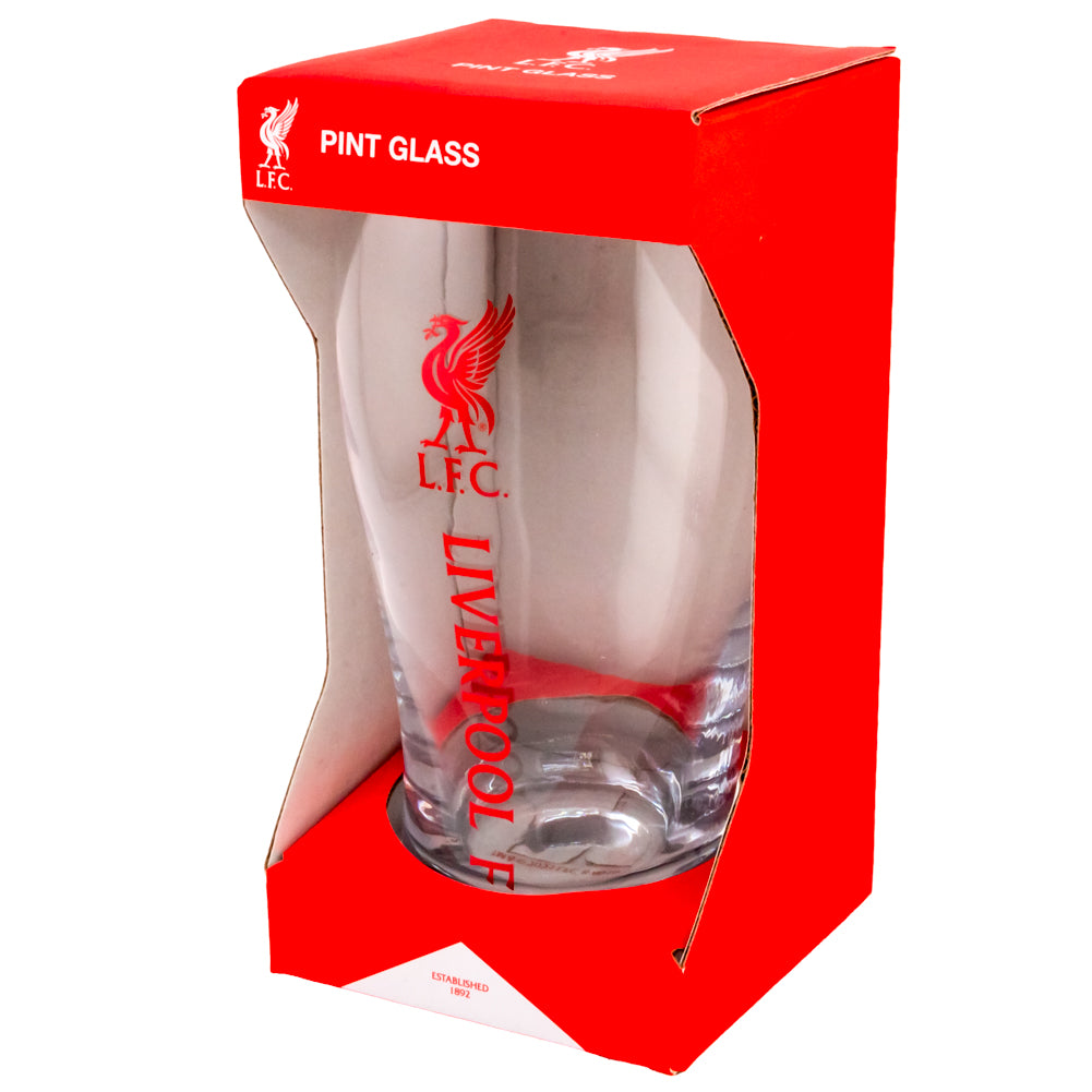 Official Liverpool FC Branded Tulip-Style Pint Drinking Glass