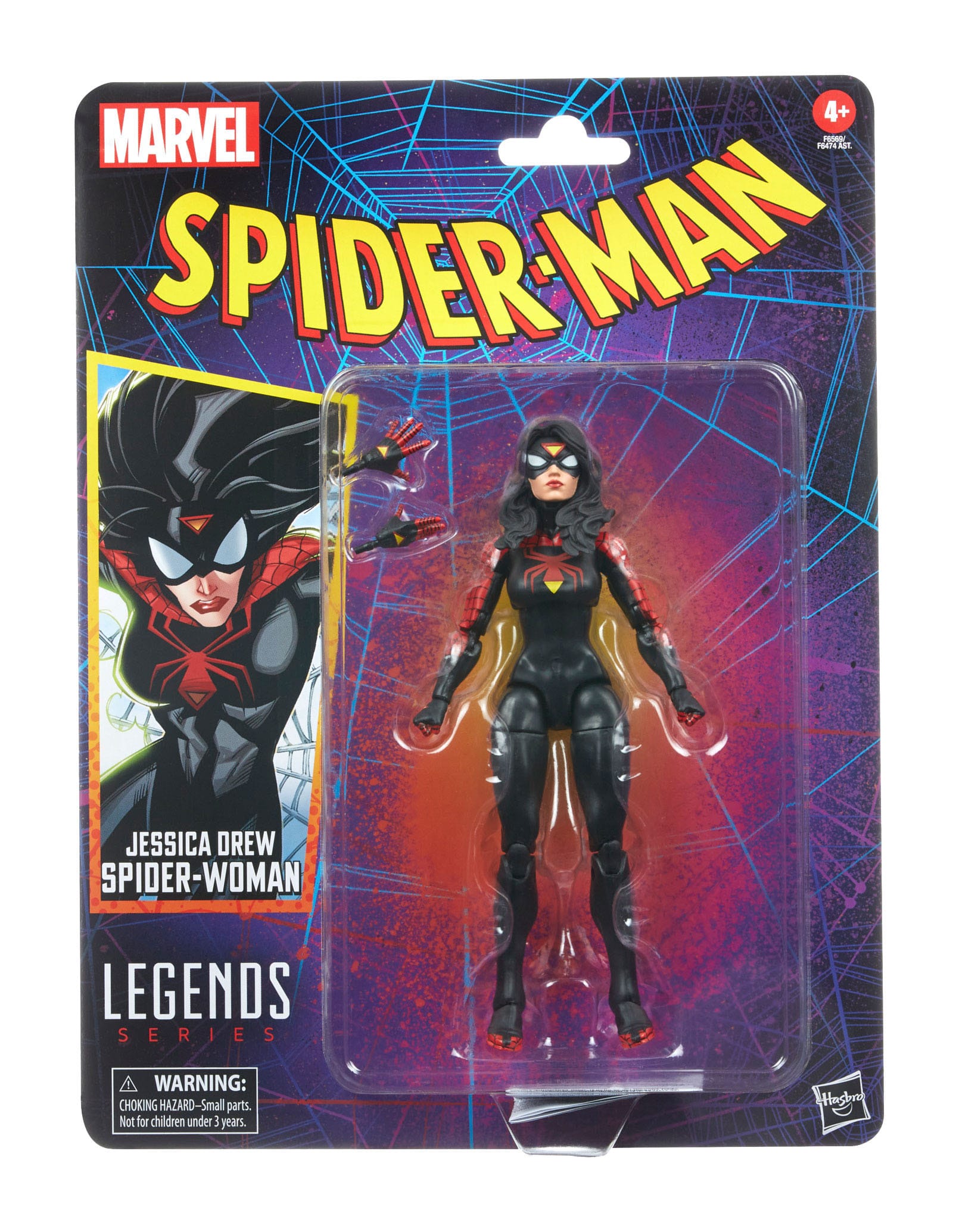 Hasbro Marvel Legends Retro Series 6-Inch Scale Action Figure - Marvel's Jessica Drew as Spider - Woman