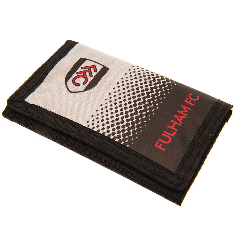 Fulham FC Polyester Wallet with Fade Design and Multiple Compartments