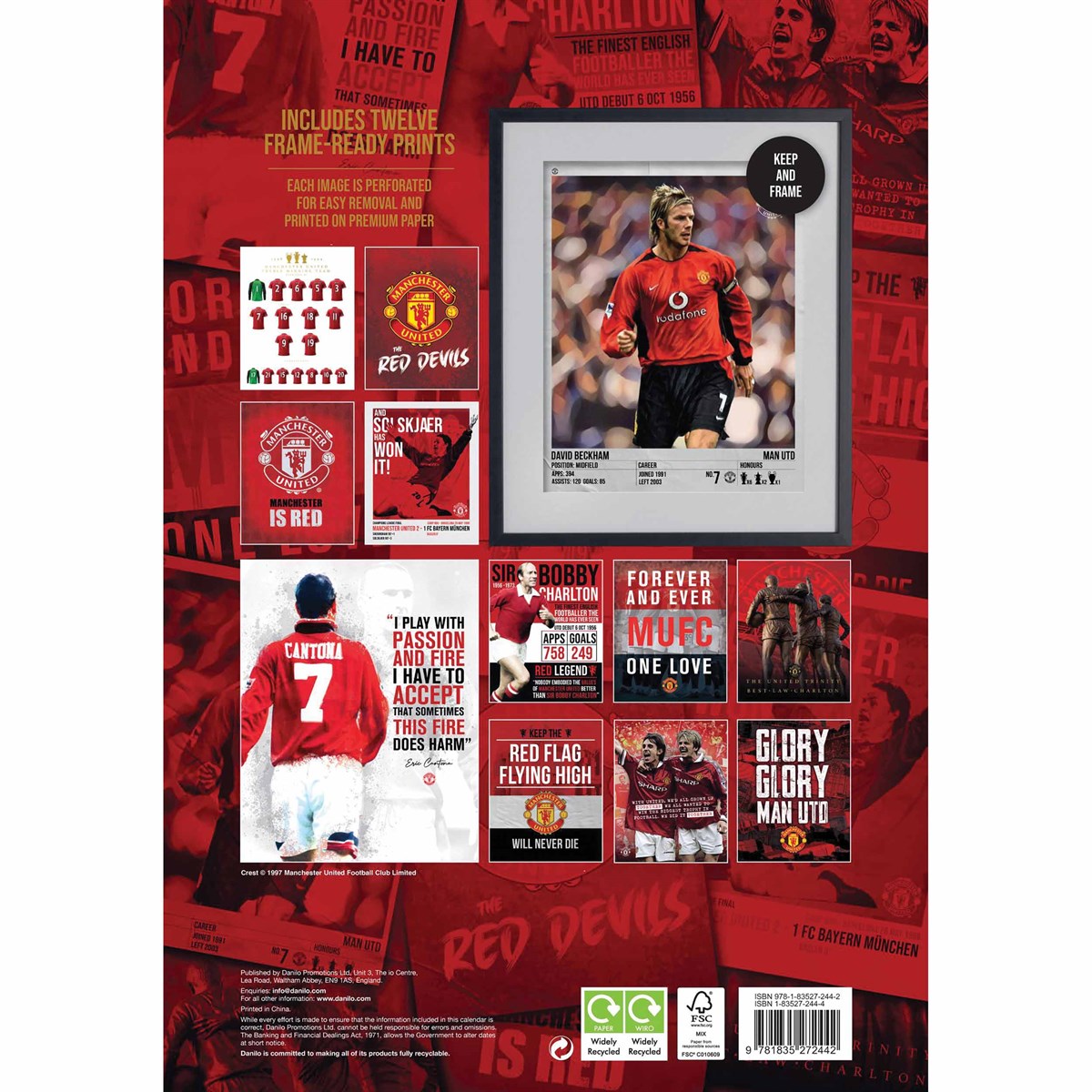 Deluxe Manchester United Football Club Wall Calendar for the Year 2025