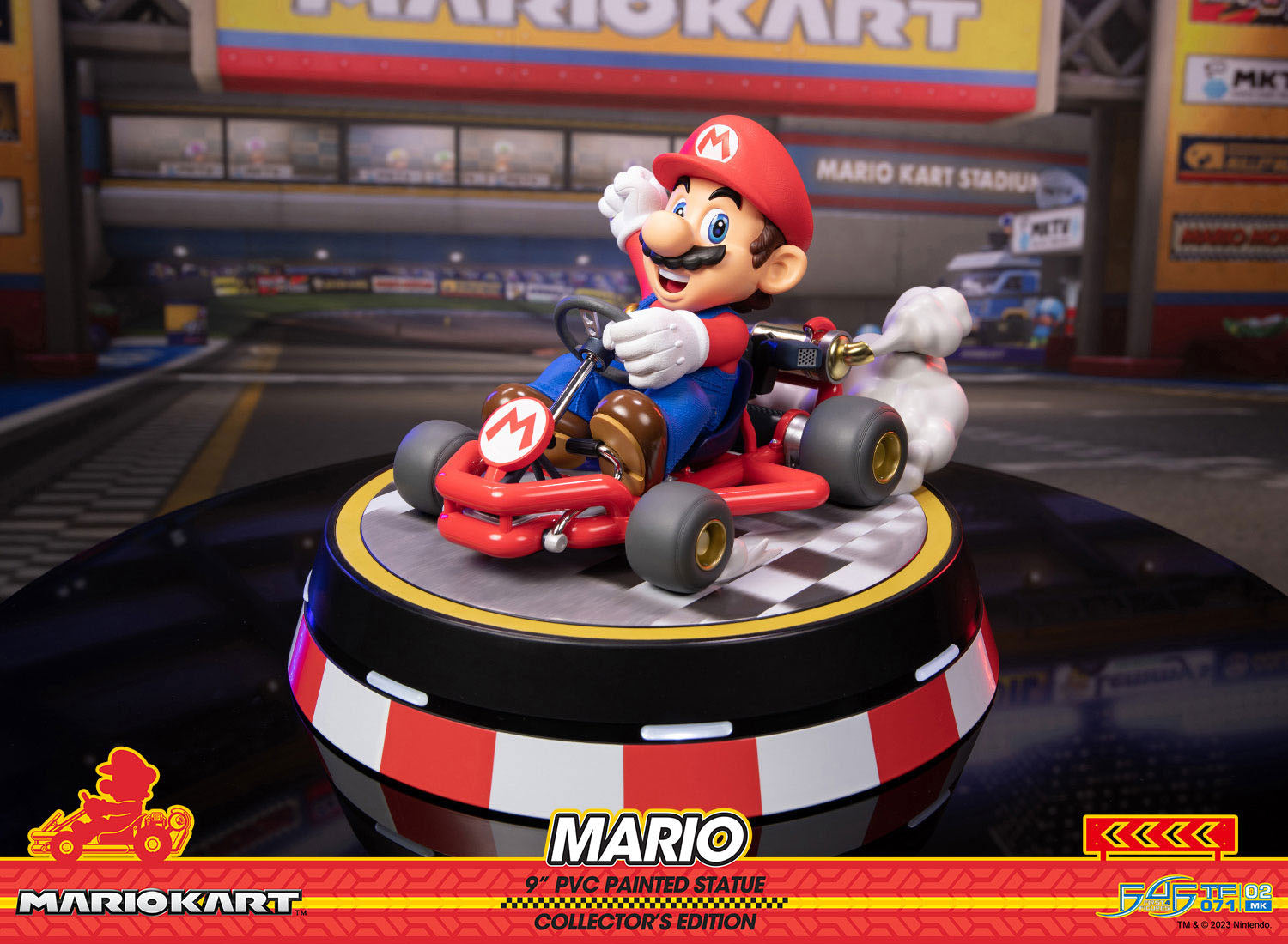 Collector's Edition Mario Kart Super Mario PVC Statue with LED Base
