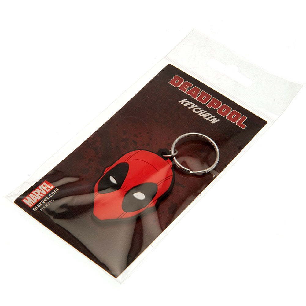 Marvel Deadpool 5mm Thick Durable PVC Keyring with Chain