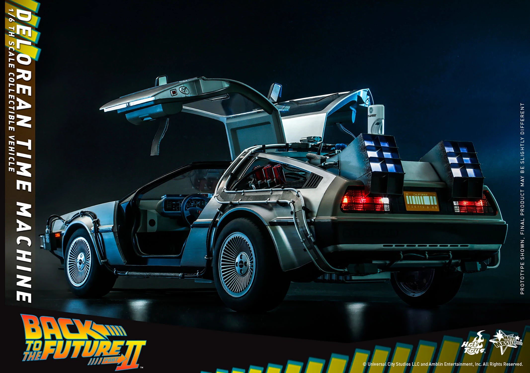 Hot Toys 1/6th Scale Foldable Hover DeLorean Time Machine from Back to the Future II