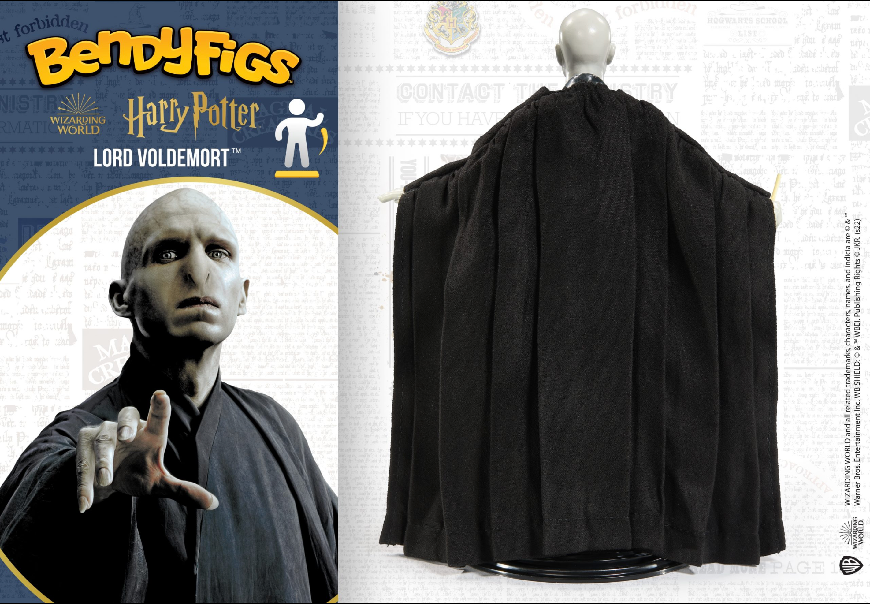 Authentic Bendable Lord Voldemort Figure from Harry Potter with Wand