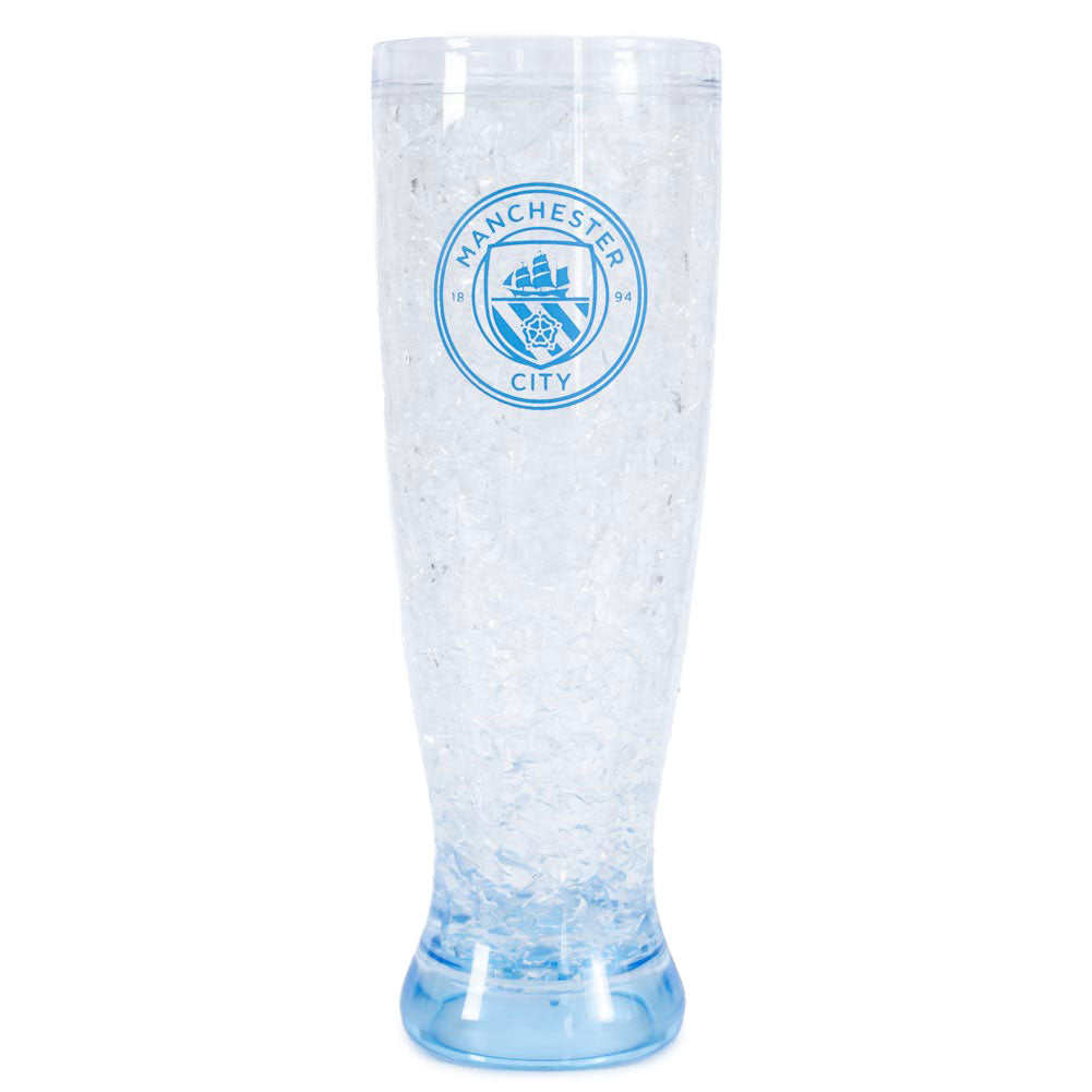 Manchester City Football Club Slim Gel - Filled Double - Walled Freezer Mug with Frosted Effect