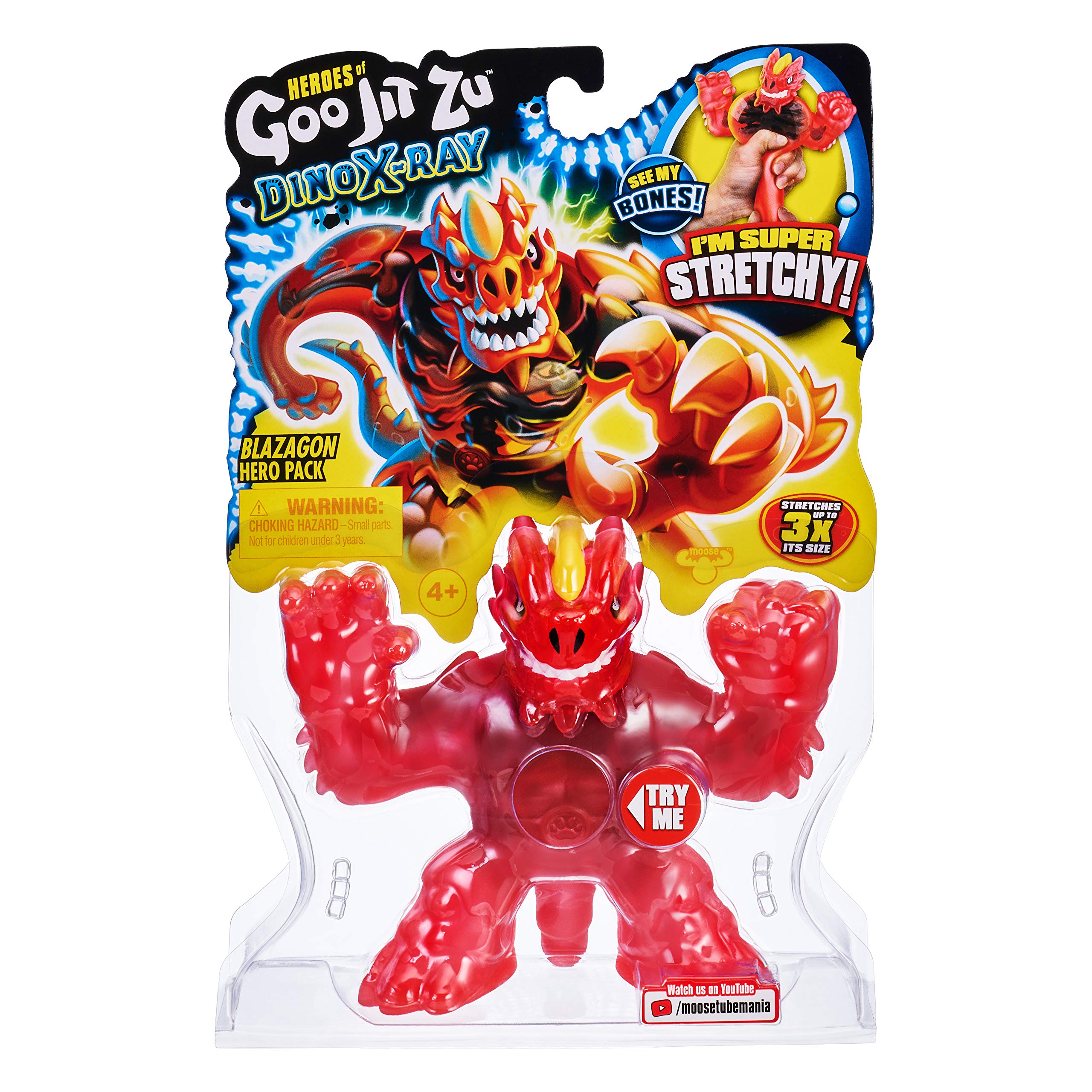 Heroes of Goo Jit Zu Dino X-Ray Super Stretch Blazagon Action Figure