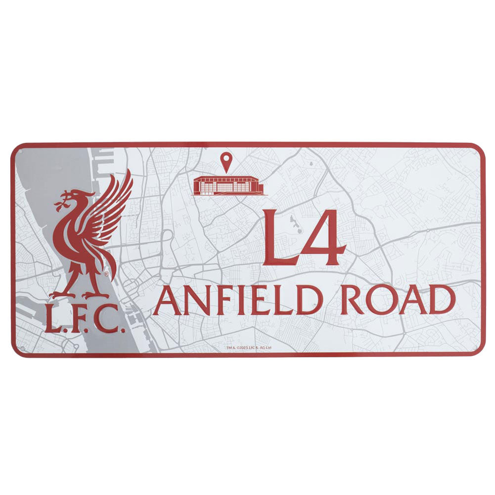 Liverpool Football Club Route Wall Decorative Sign