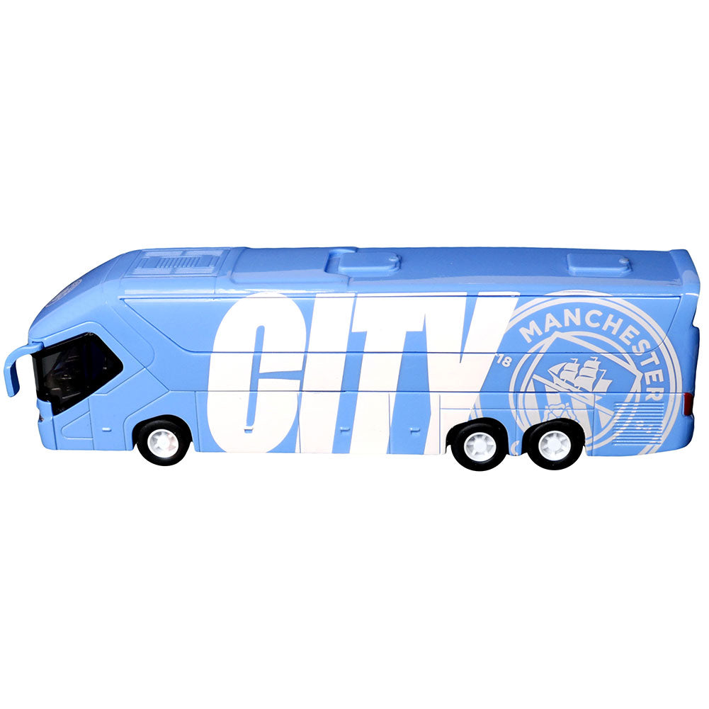 Manchester City Football Club Die - cast Replica Team Bus Collectible
