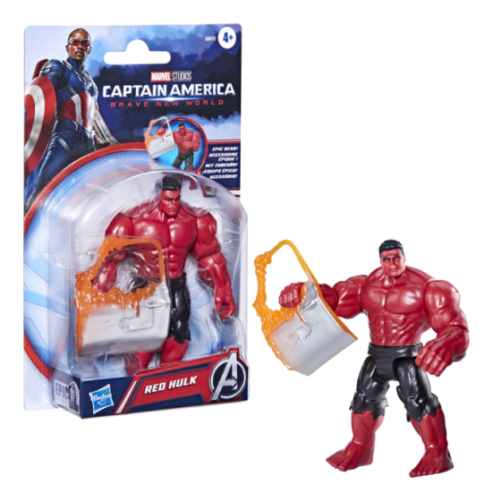 Marvel Avengers Epic Hero Series 4-Inch Red Hulk Action Figure from Captain America: Brave New World