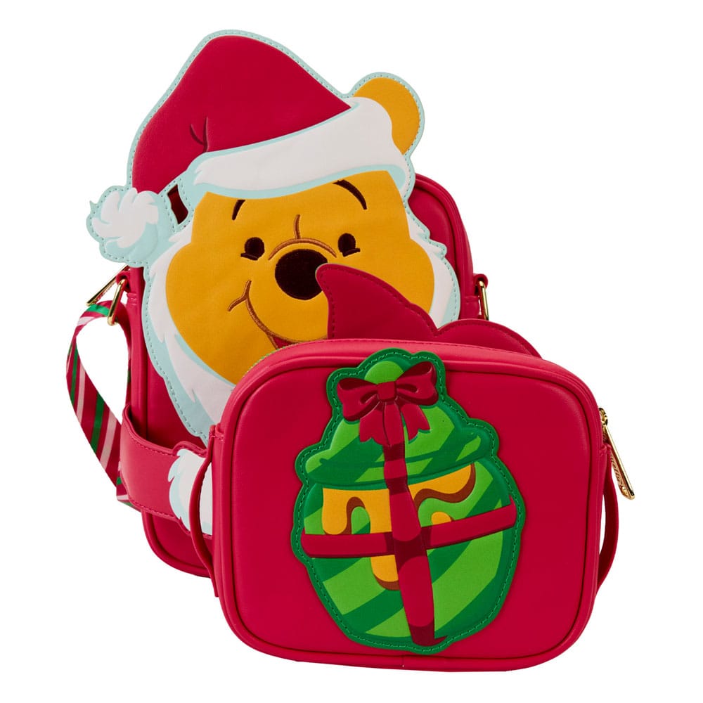 Loungefly Disney Festive Santa Pooh Crossbuddies Vegan Leather Bag