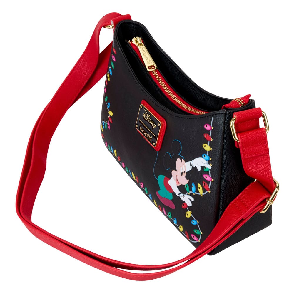 Loungefly Disney Mickey's Illuminated Decorative Crossbody Shoulder Bag for Fashionable Holiday Lovers
