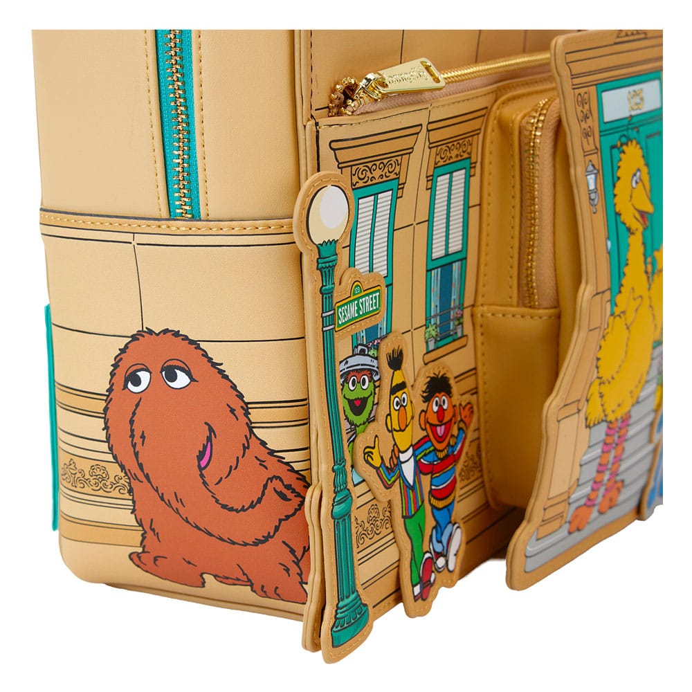 Loungefly Adorable Sesame Street Mini Backpack with Sunny Scene