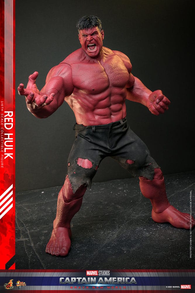 Hot Toys 1/6th Scale Collectible Action Figure of Red Hulk from Captain America: Brave New World