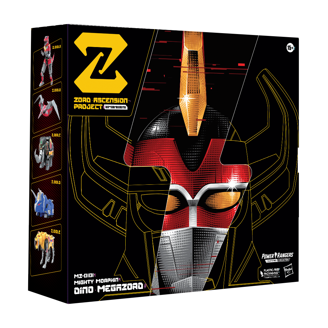 Hasbro Power Rangers Lightning Collection Premium Collectible Zord Ascension Project Mighty Morphin Dino Megazord Figure Set