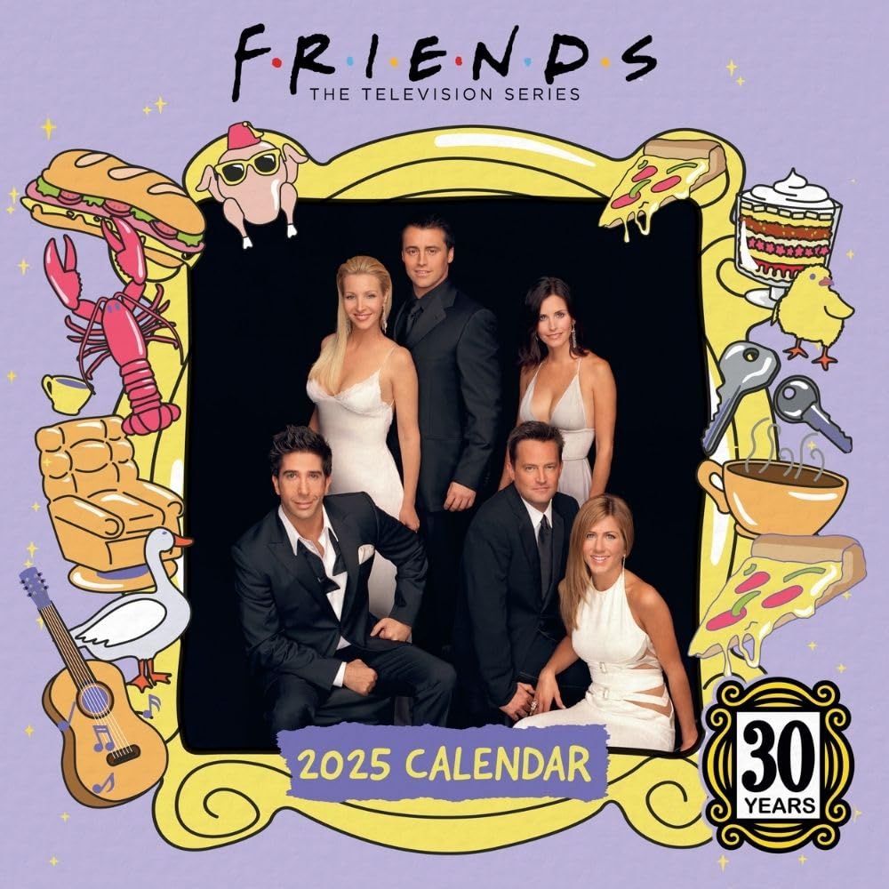 2025 Square Wall Calendar Inspired by the Famous TV Show Friends