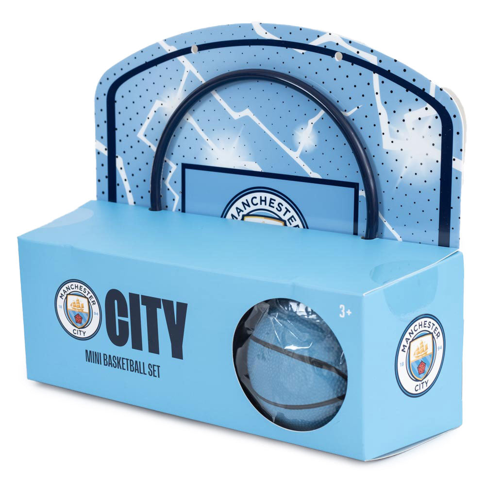 Authentic Manchester City FC Branded Mini Basketball Set for Kids