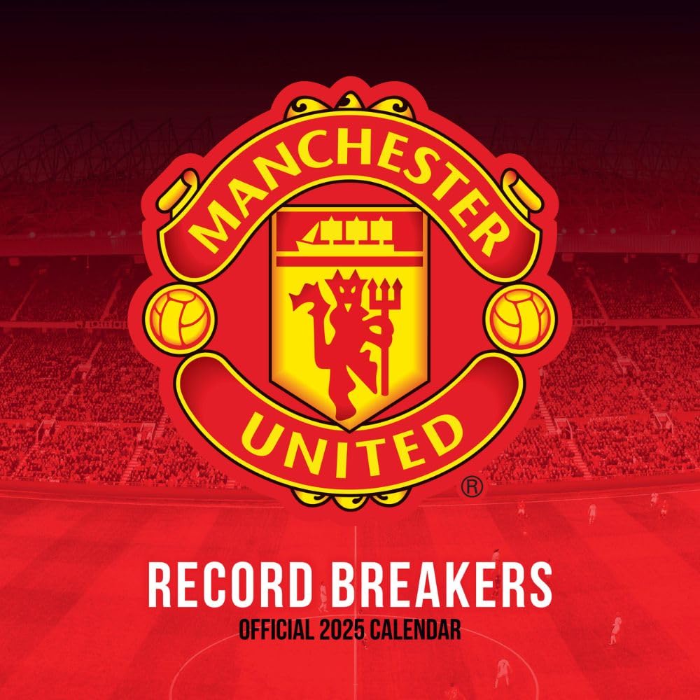 2025 Manchester United Football Club Legends Square Wall Calendar