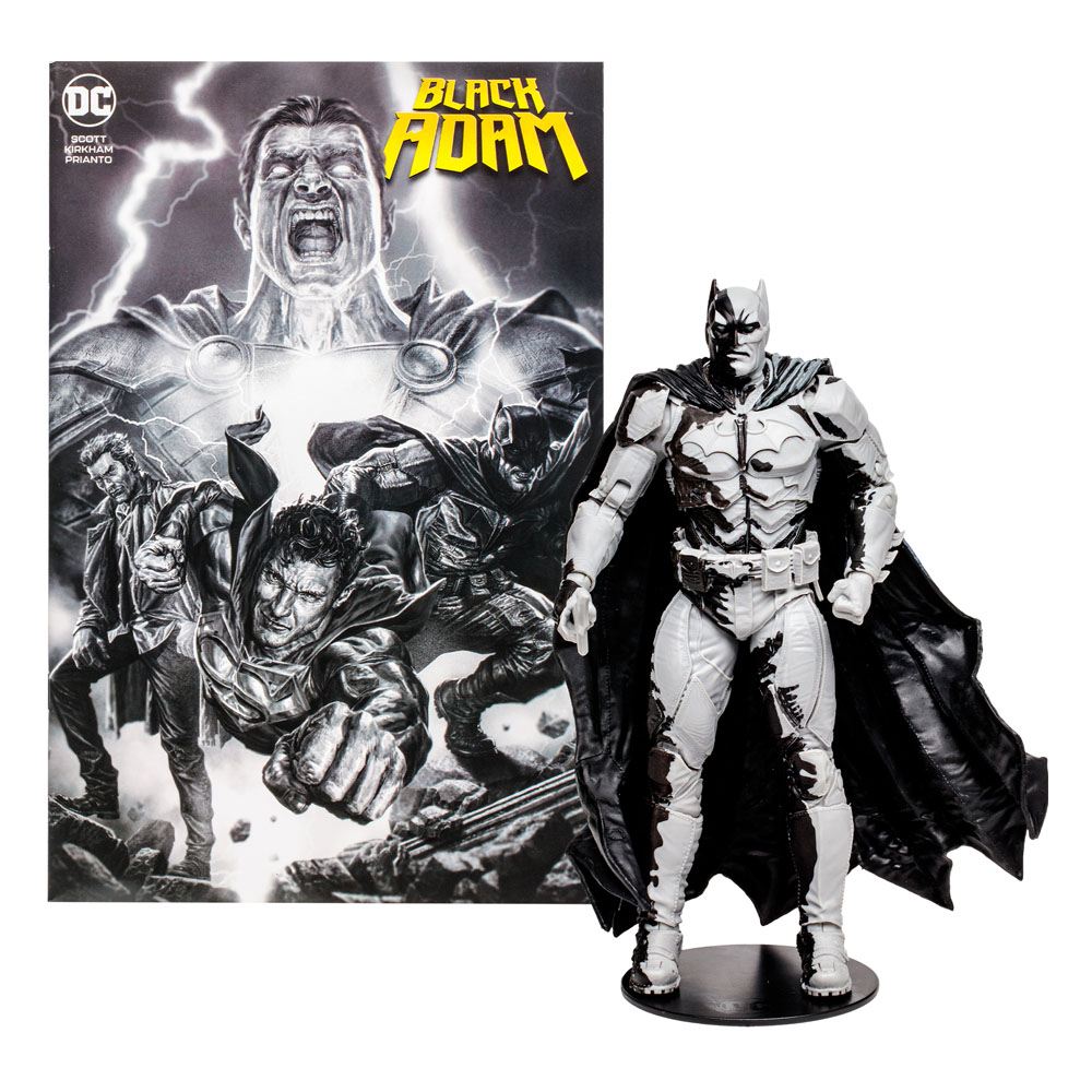 McFarlane 7-Inch DC Direct Line Art Variant Black Adam Batman Action Figure with SDCC Comic