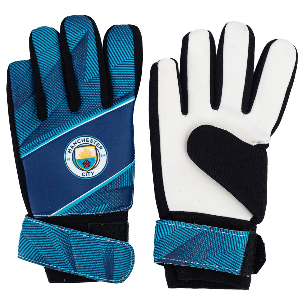 Youth Manchester City Football Club Fuse-Style Goalkeeper Gloves for Enhanced Performance