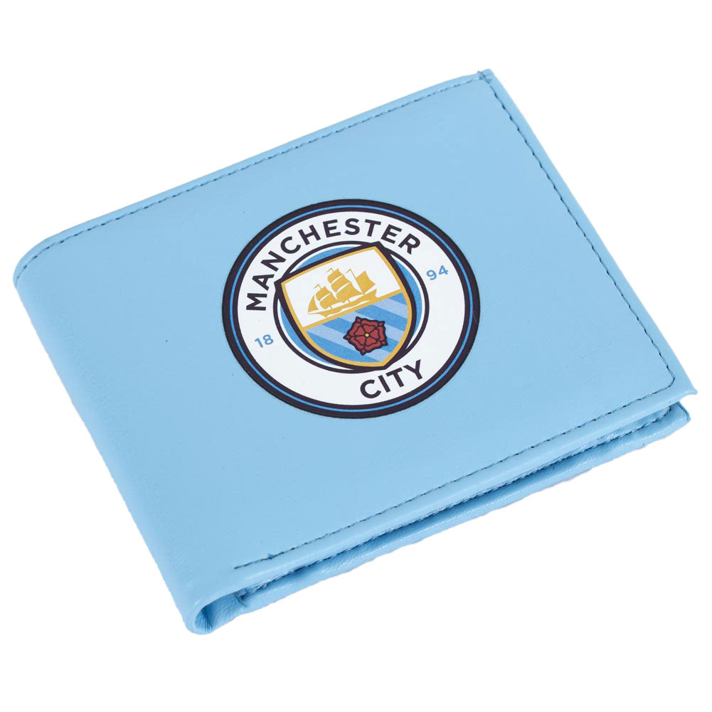 Stylish Blue PU Manchester City Printed Club Crest Wallet