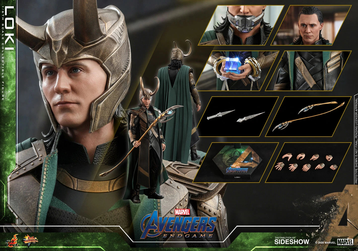 Hot Toys Highly Detailed 1/6th Scale Collectible Figure of Loki from Avengers Endgame