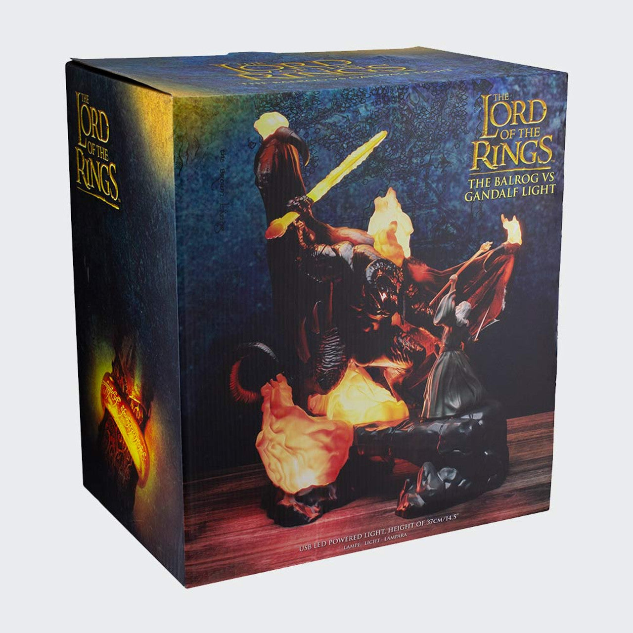 Officially Licensed Lord of the Rings Balrog vs Gandalf Glowing Desk Lamp
