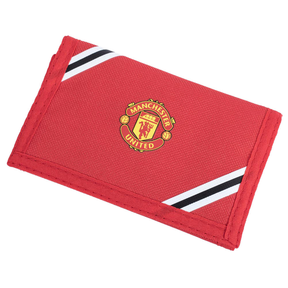 Manchester United Football Club Core Stripe Design Polyester Wallet for Fans