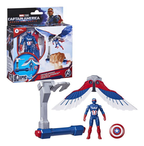 Marvel Captain America Brave New World - Collectible Marvel's Falcon Flight Control Action Figure for Kids and Super Hero Enthusiasts