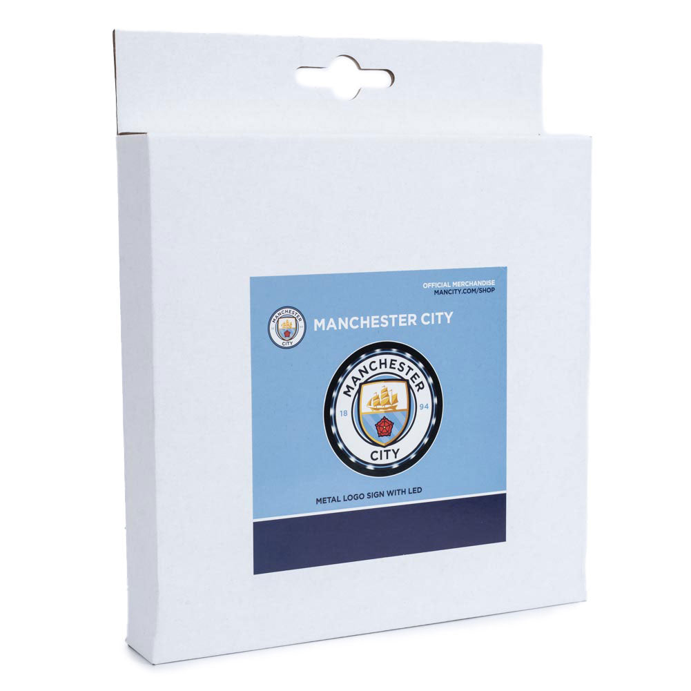 Manchester City Football Club Decorative Metal LED Logo Wall Sign for Rooms
