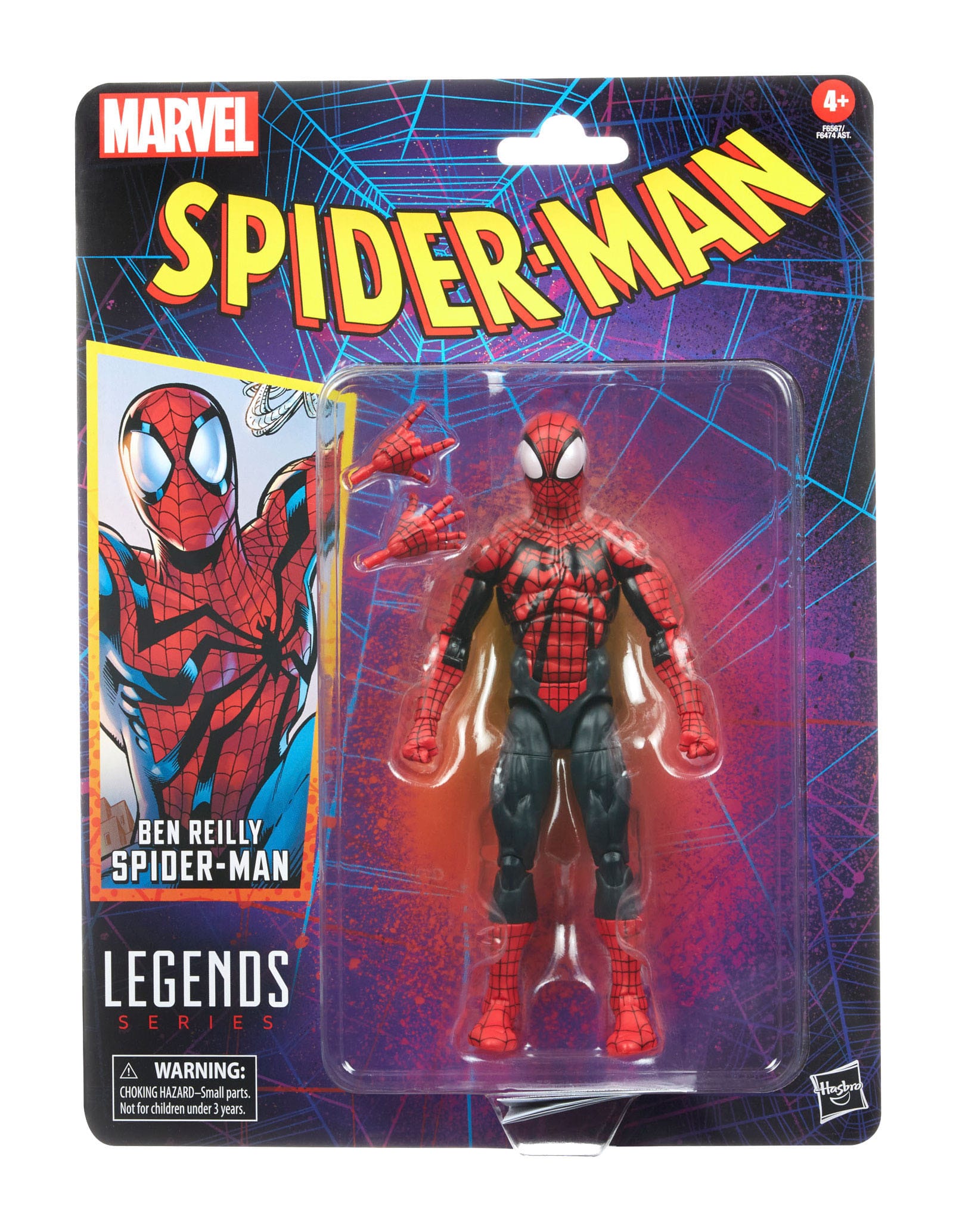 Hasbro Marvel Legends Retro 6-Inch Ben Reilly as Spider-Man Action Figure