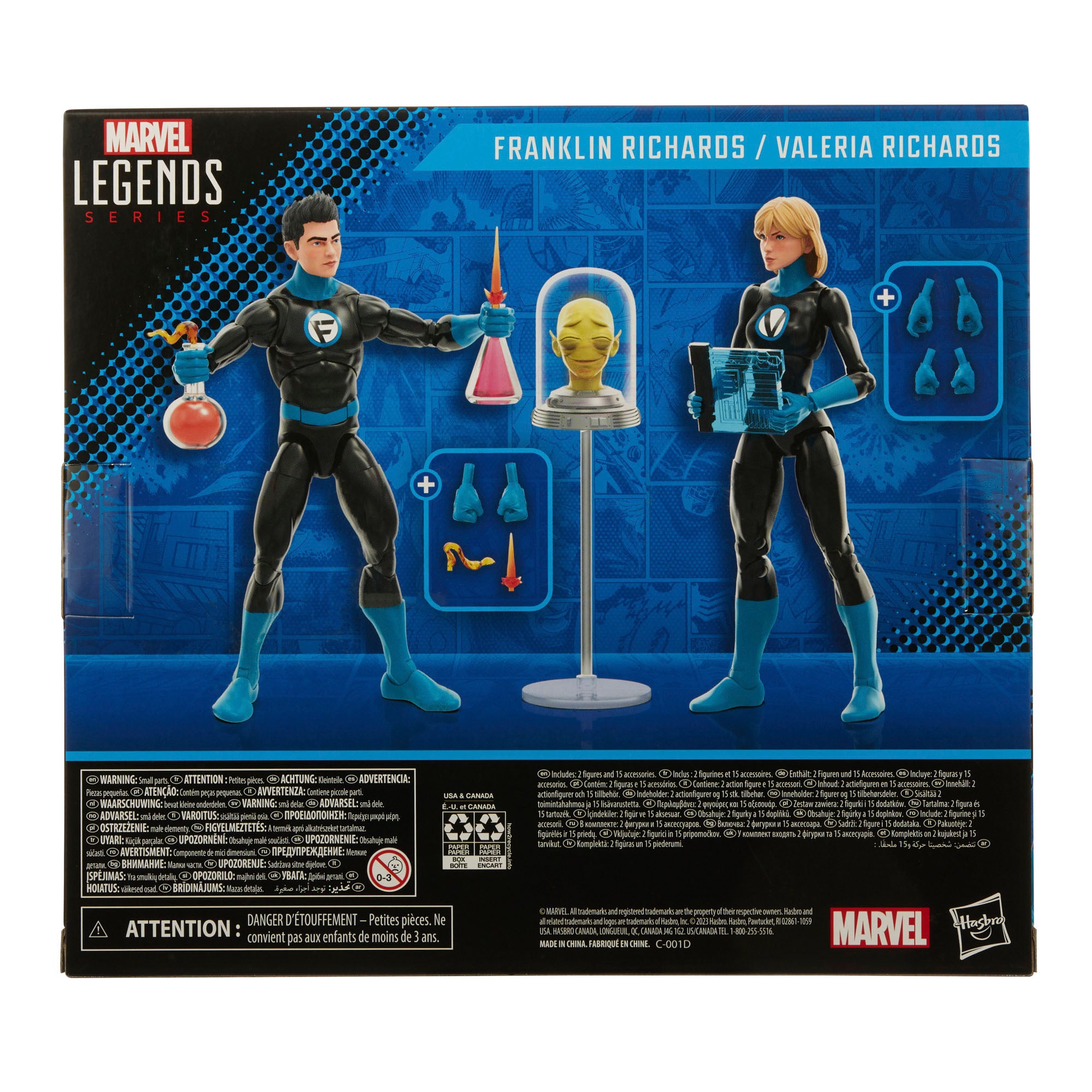Hasbro Marvel Legends Series Collectible 6 - inch Scale Action Figures of Franklin Richards and Valeria Richards from Fantastic Four