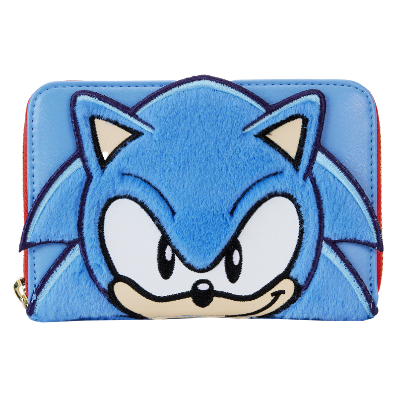 Loungefly Sonic the Hedgehog Cosplay-themed Zip Around Plush Wallet for Fans