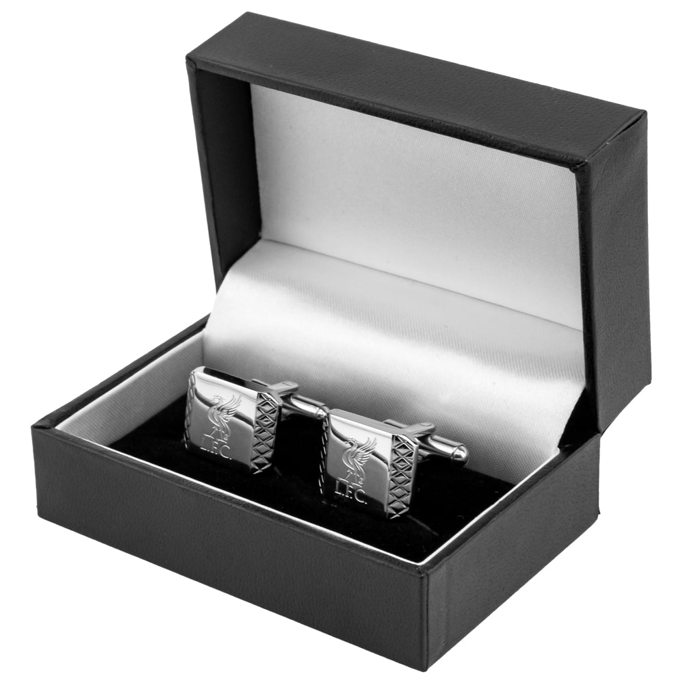 Stylish Liverpool Football Club Stainless Steel Patterned Dress Cufflinks for Gentlemen