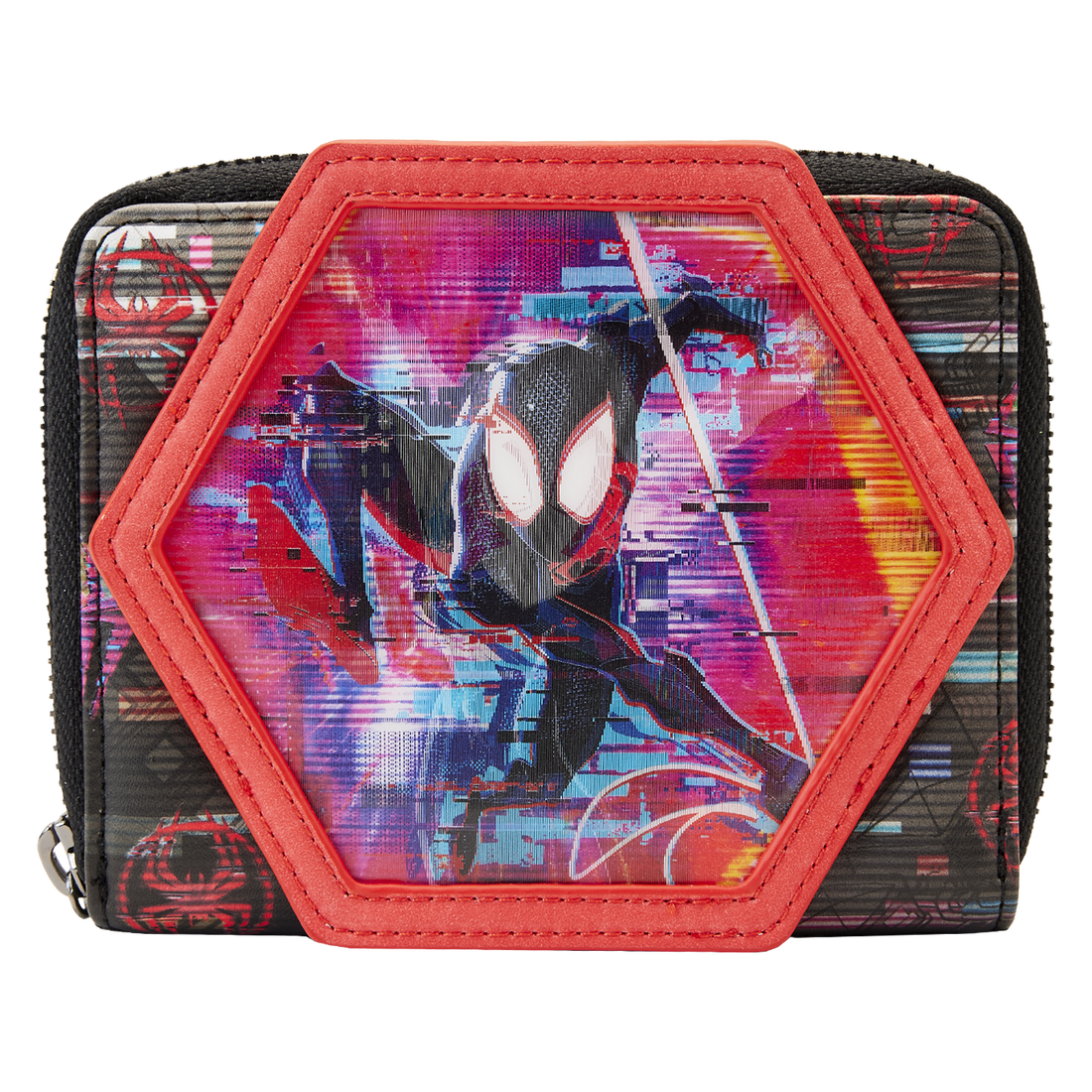 Loungefly Licensed Marvel Across The Spider-Verse Lenticular Design Zip Around Wallet for Cosplayers and Fans