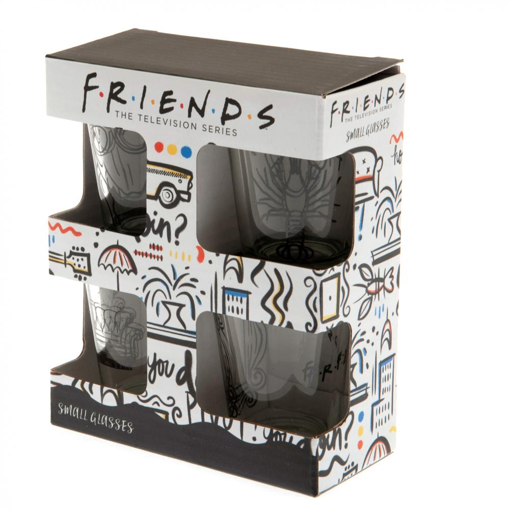 4-Piece Set of Unique Friends-Themed Shot Glasses