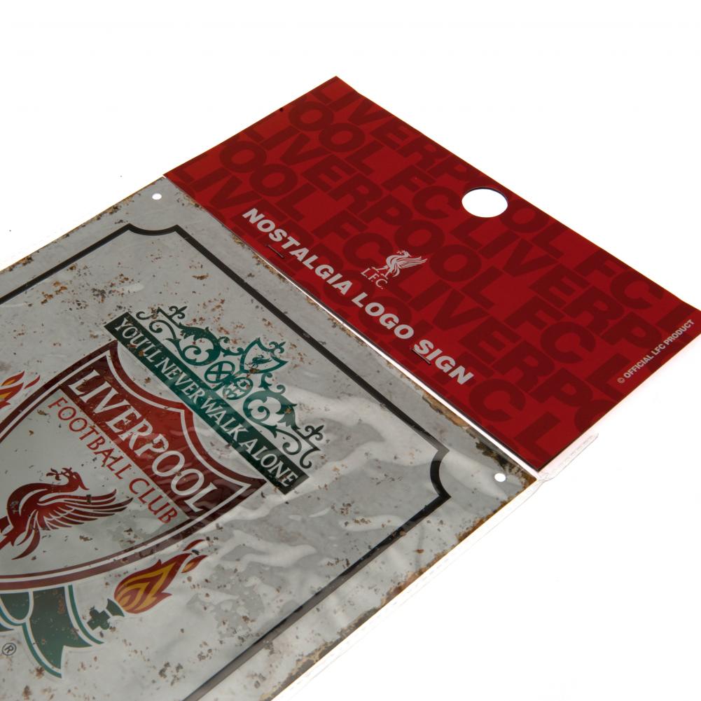 Retro-style Stamped Metal Liverpool FC Logo Wall Sign