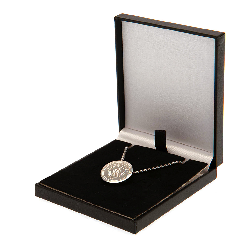 Authentic Manchester City FC Stainless Steel Pendant with Ball Chain