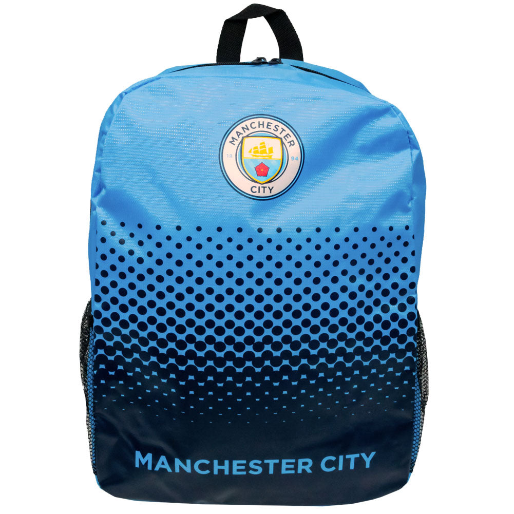 Stylish Manchester City FC Faded Design Backpack with Comfort Features