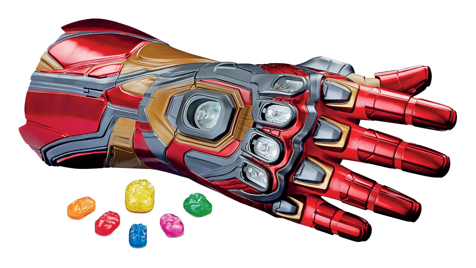 Hasbro's Premium Marvel Legends Series Articulated Electronic Iron Man Nano Gauntlet Collectible Toy