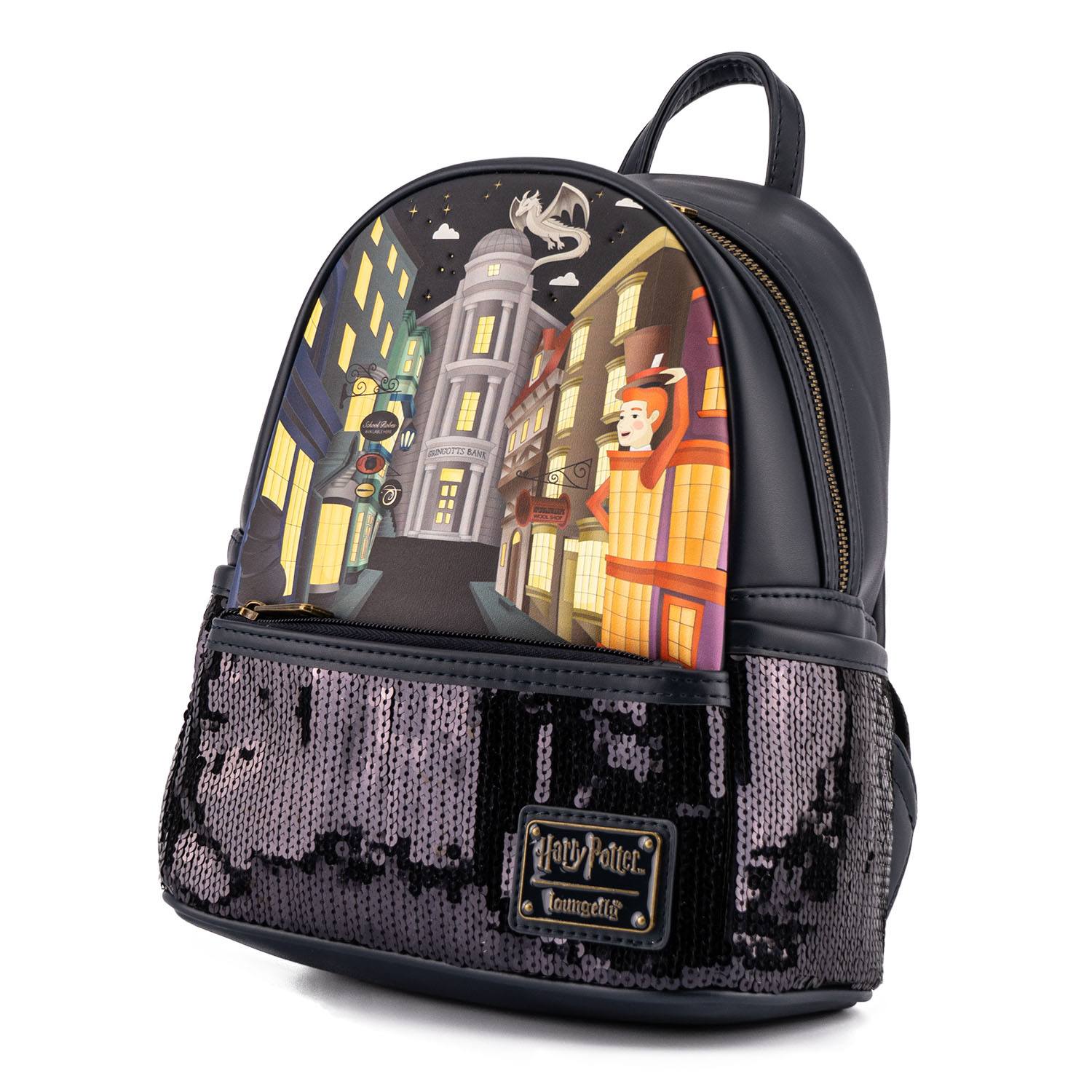 Loungefly Harry Potter Diagon Alley Sparkling Sequin Mini Backpack