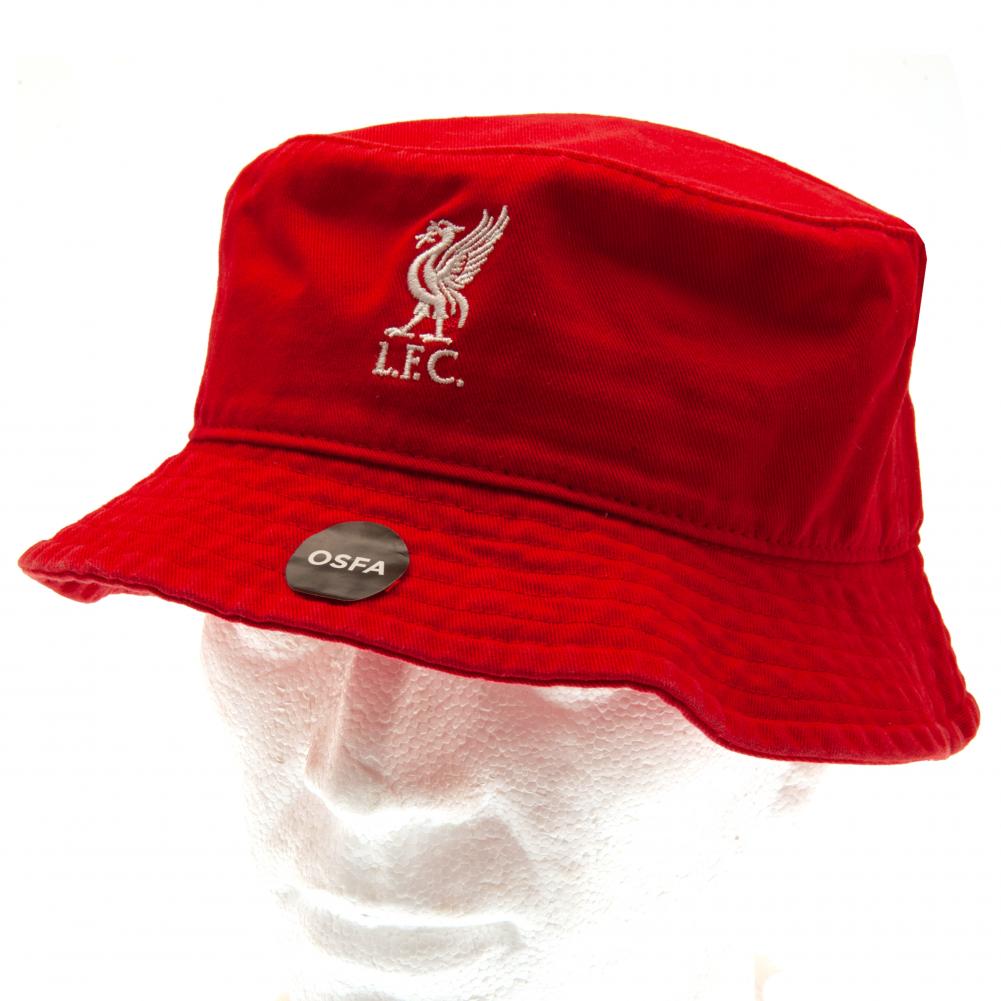 Authentic Liverpool Football Club Red Fitted Bucket Hat for Adults