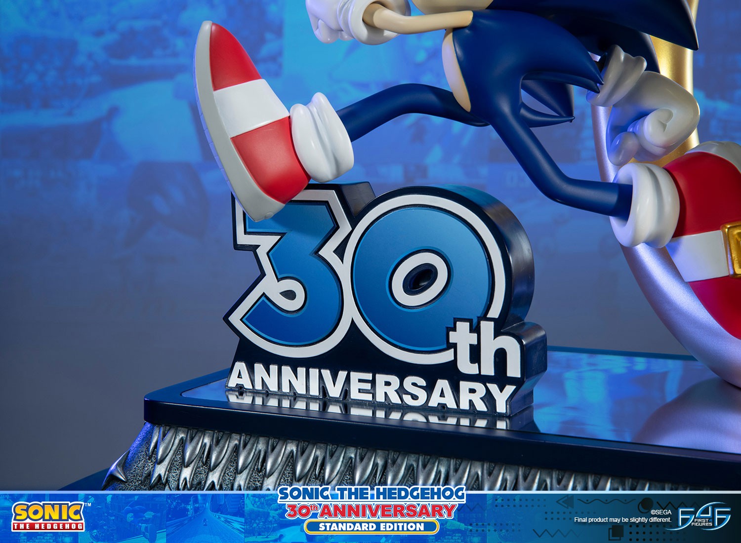 First4Figures Collectible Sonic The Hedgehog 30th Anniversary Sonic Statue for Gaming Enthusiasts