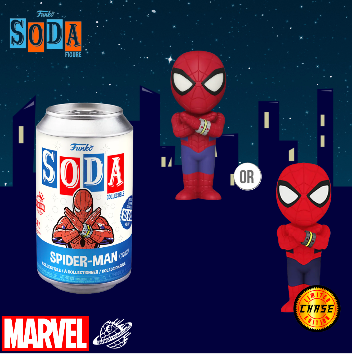Exclusive Limited Edition Marvel Japanese Spider - Man Vinyl Funko Soda Collectible Figure