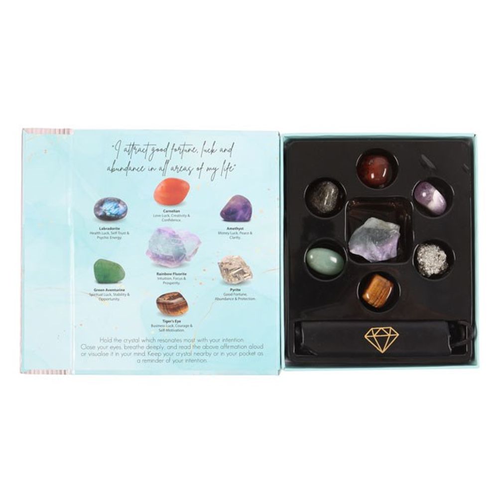 Powerful Manifestation Crystal Gift Set for Attracting Good Fortune and Abundance