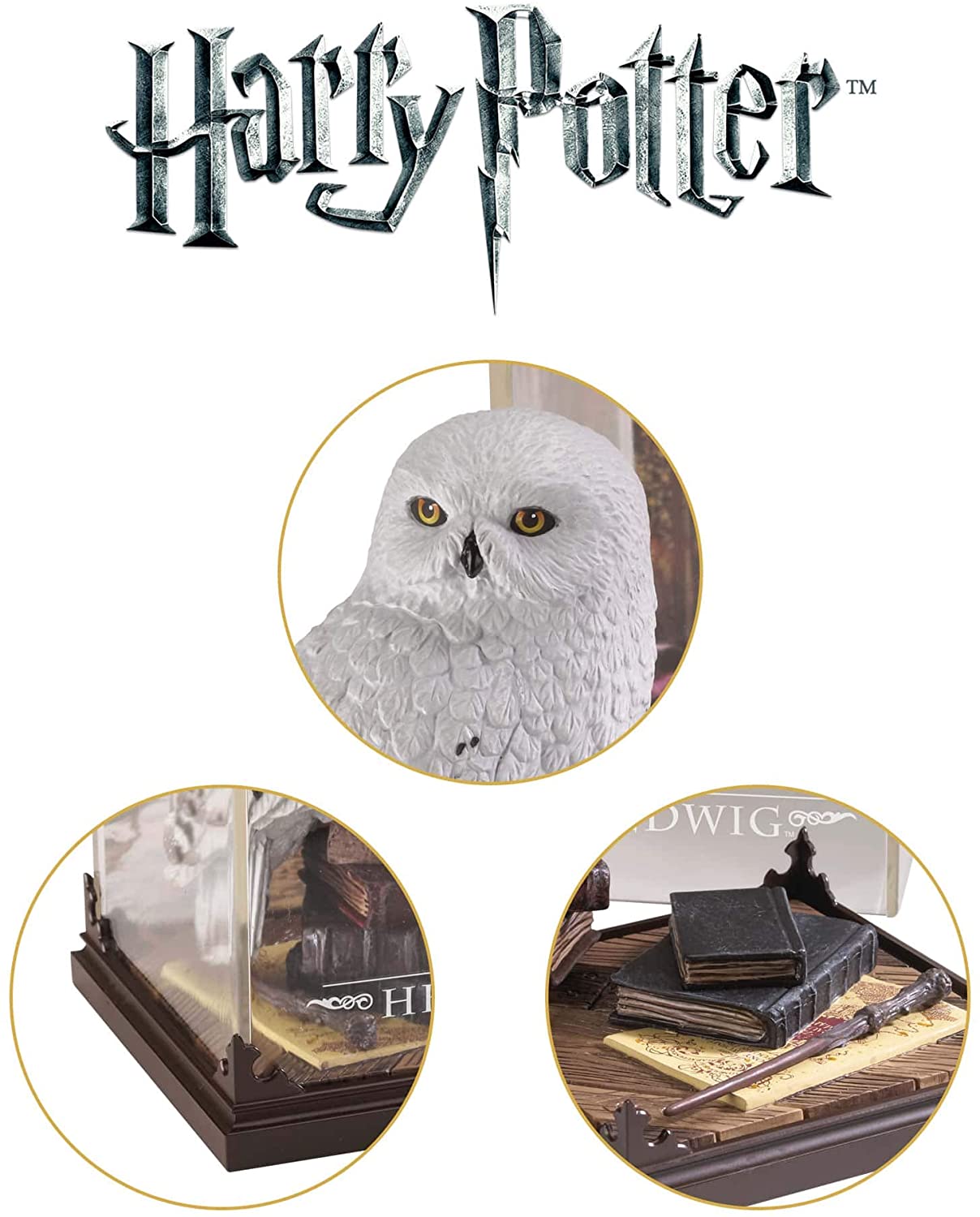 Exquisitely Hand - Painted Plastic Sculpture of Harry Potter's Owl Hedwig