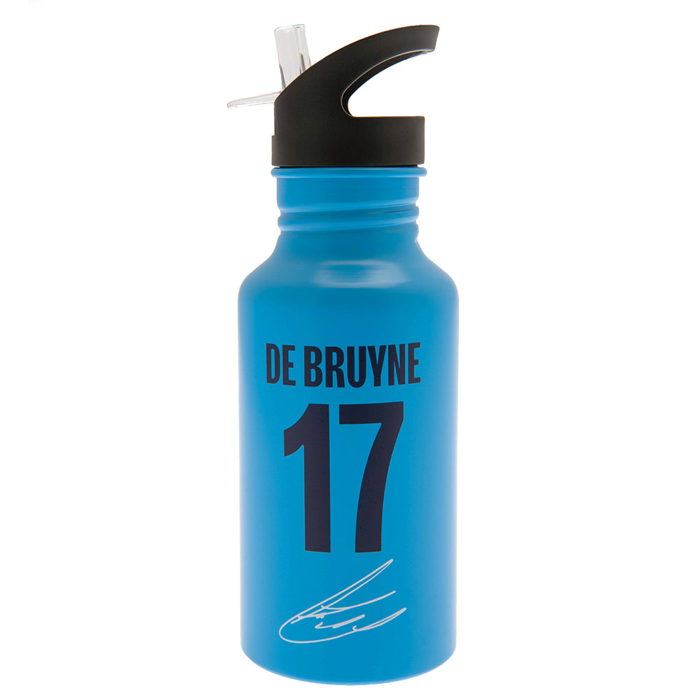 Kevin De Bruyne Manchester City Lightweight Aluminium Matt Blue Drinks Bottle