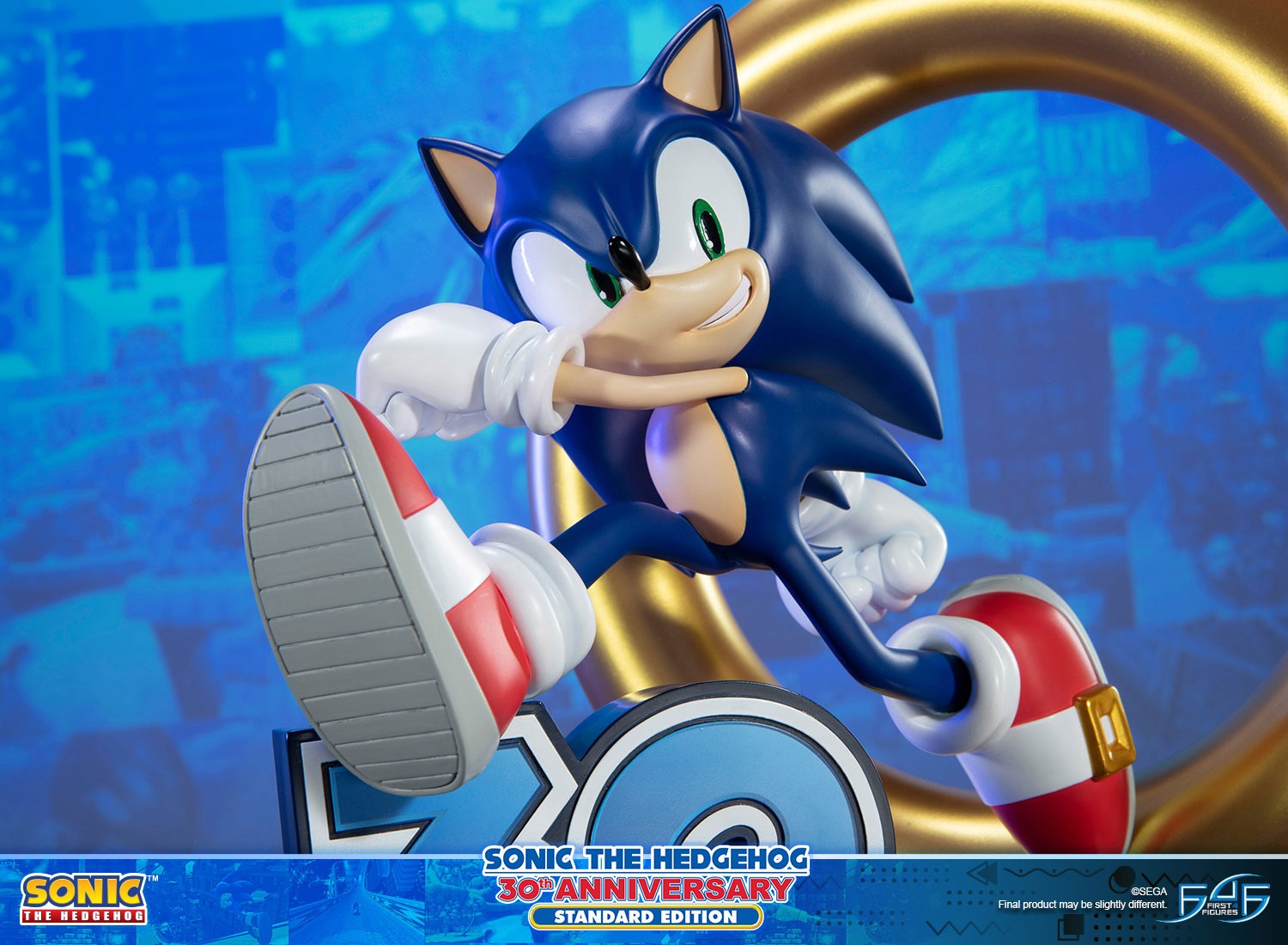 First4Figures Collectible Sonic The Hedgehog 30th Anniversary Sonic Statue for Gaming Enthusiasts