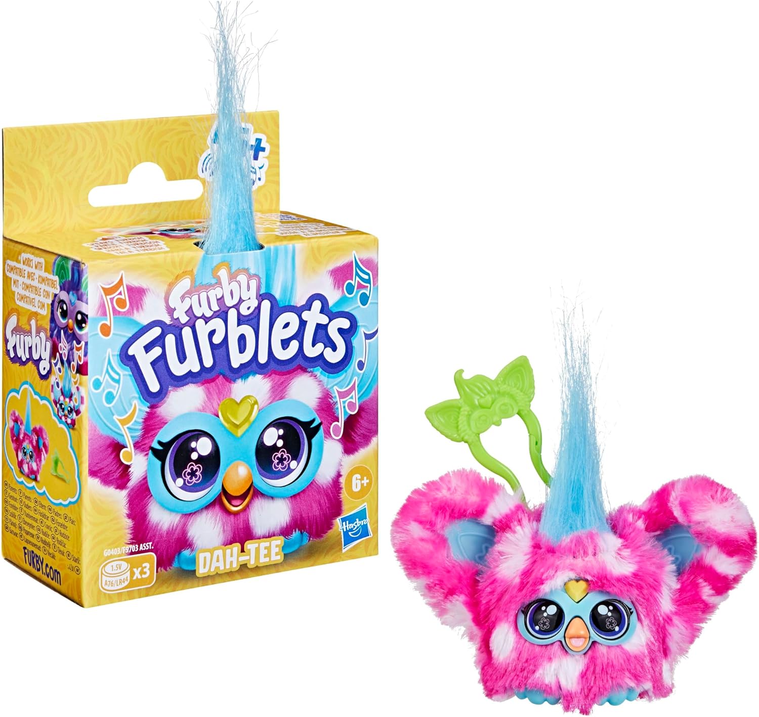 Electronic Mini Furby Furblet Toy - Dah-Tee, the Country Music Companion