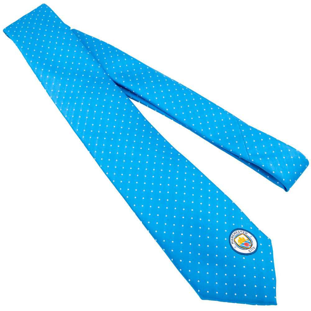 Manchester City Football Club Sky Blue Polyester Necktie for Fans