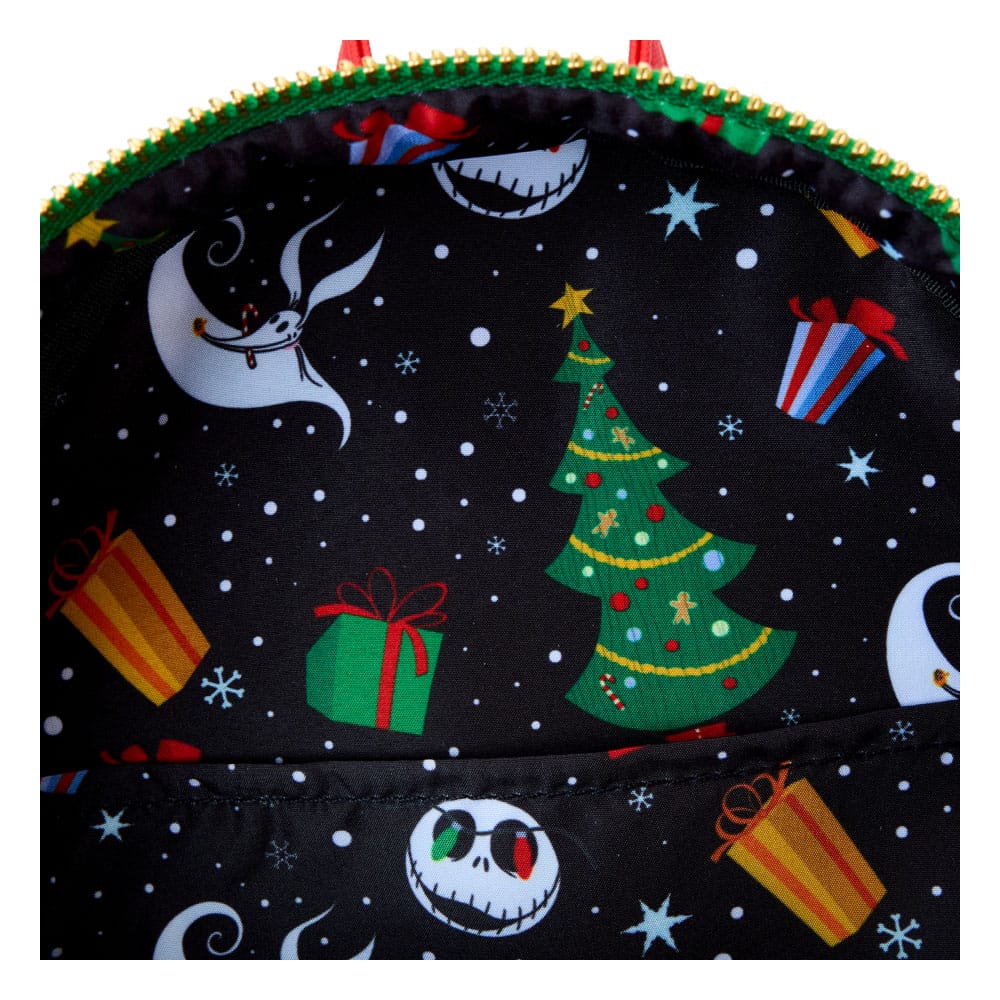 Loungefly Disney The Nightmare Before Christmas Mini Backpack with Glowing Smiling Jack and Light - Up Features